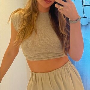 AREYOUAMI Sarei Open Back Sweater Sweater Top Oatmeal / S